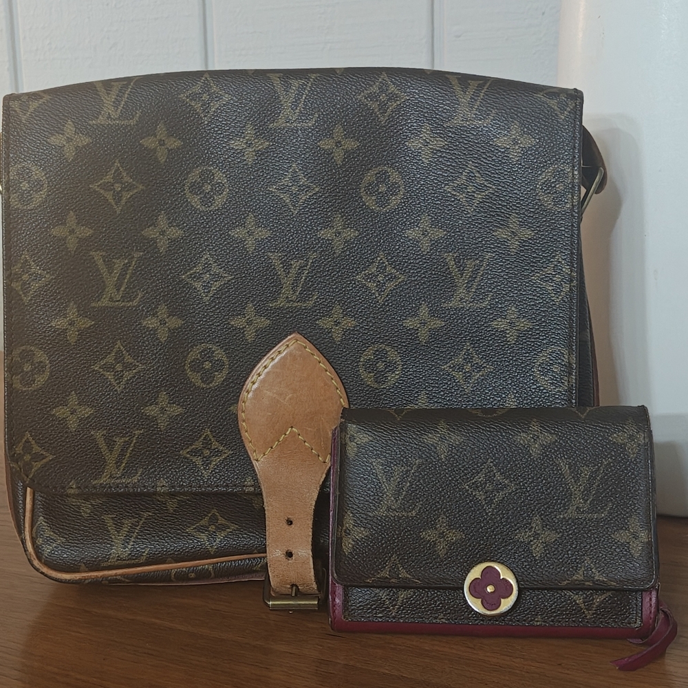 Louis Vuitton Cartouchiere Messenger Bag Plus Wallet